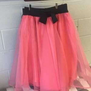 Tulle and black skirt